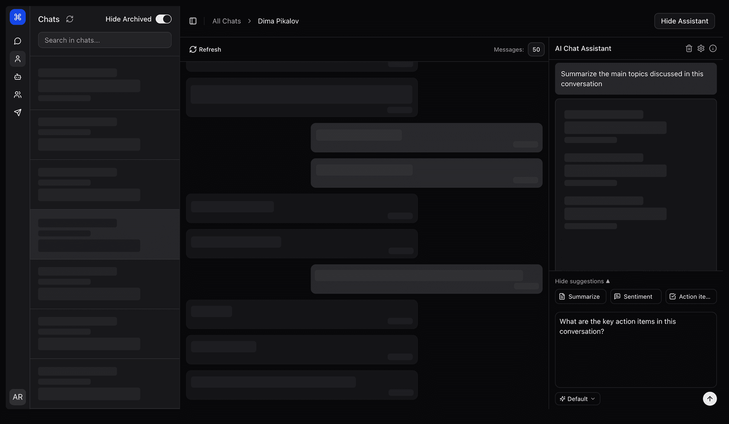 main interface